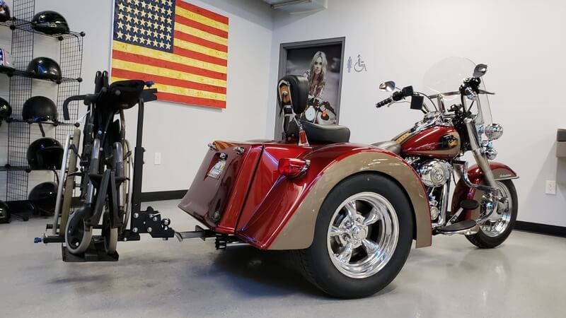 Red Bike Trike Back View